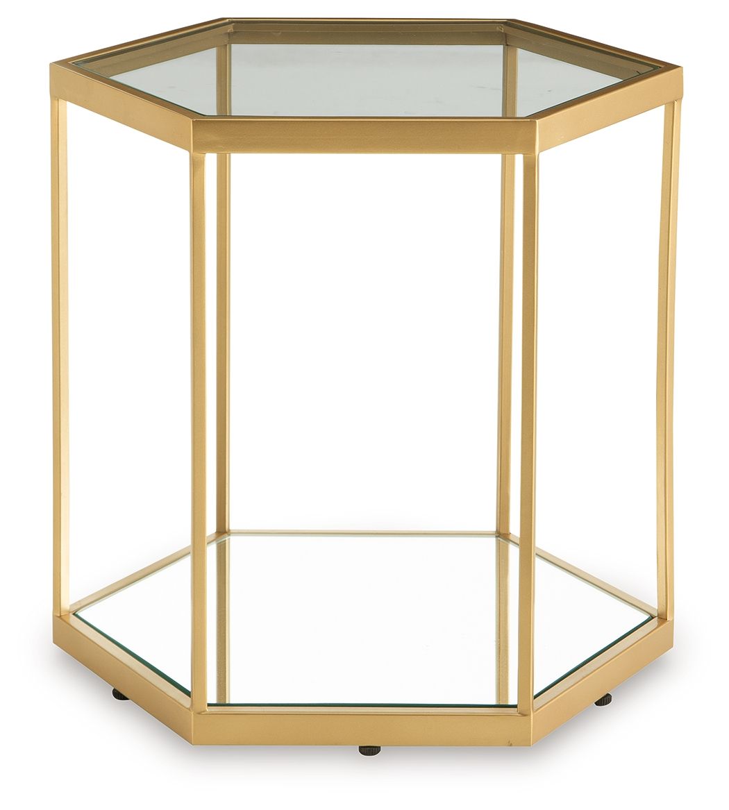 Veerwick - Accent Cocktail Table - Gold Finish