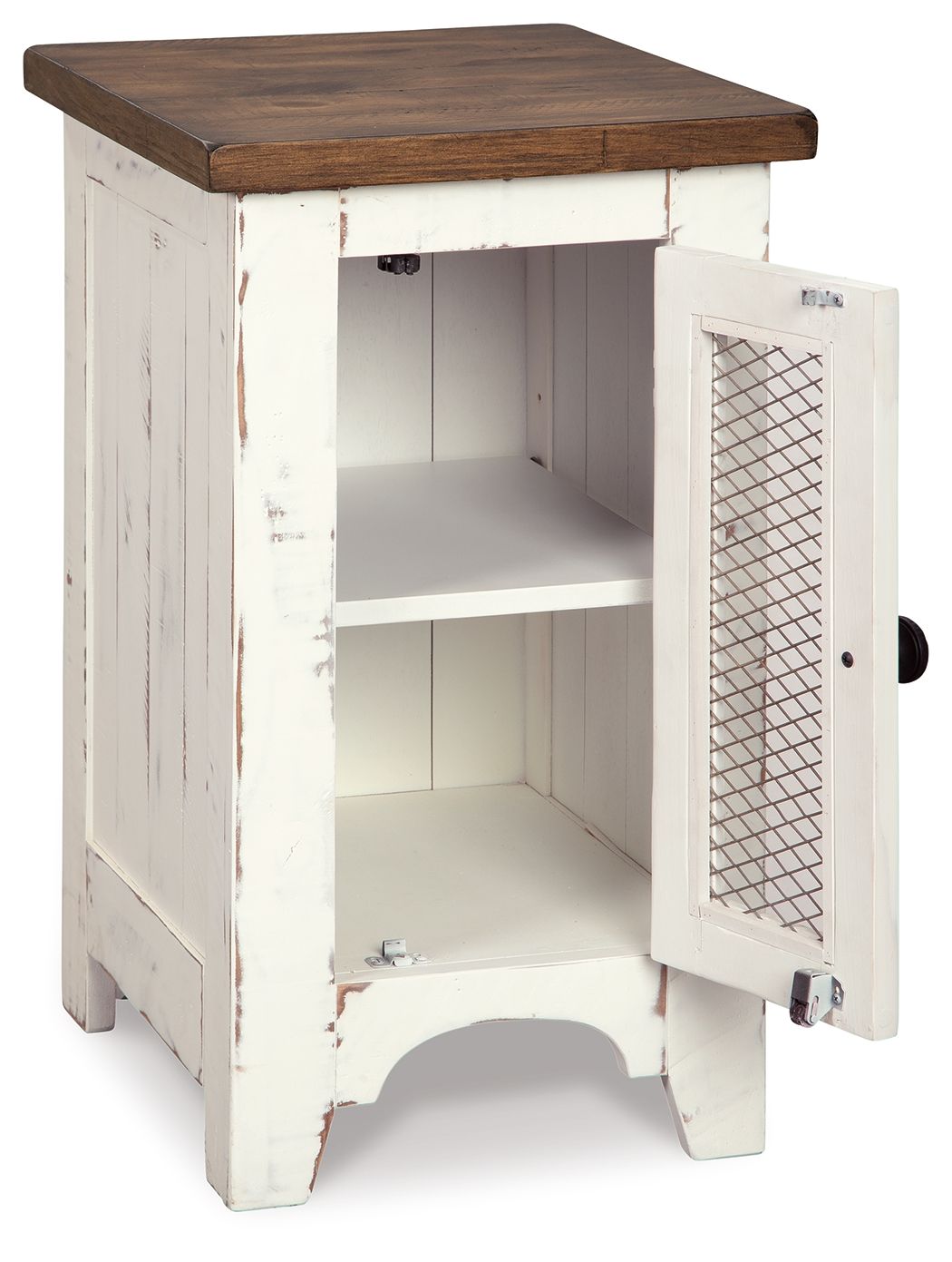 Wystfield - Chair Side End Table - White / Brown