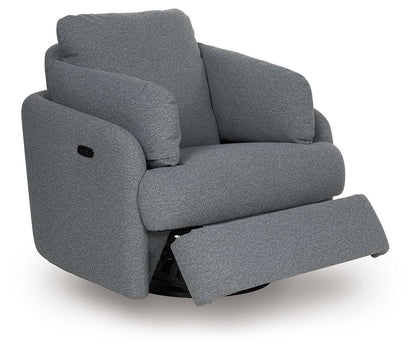 Alainmont Next-Gen Nuvella - Swivel Power Recliner - Salt And Pepper