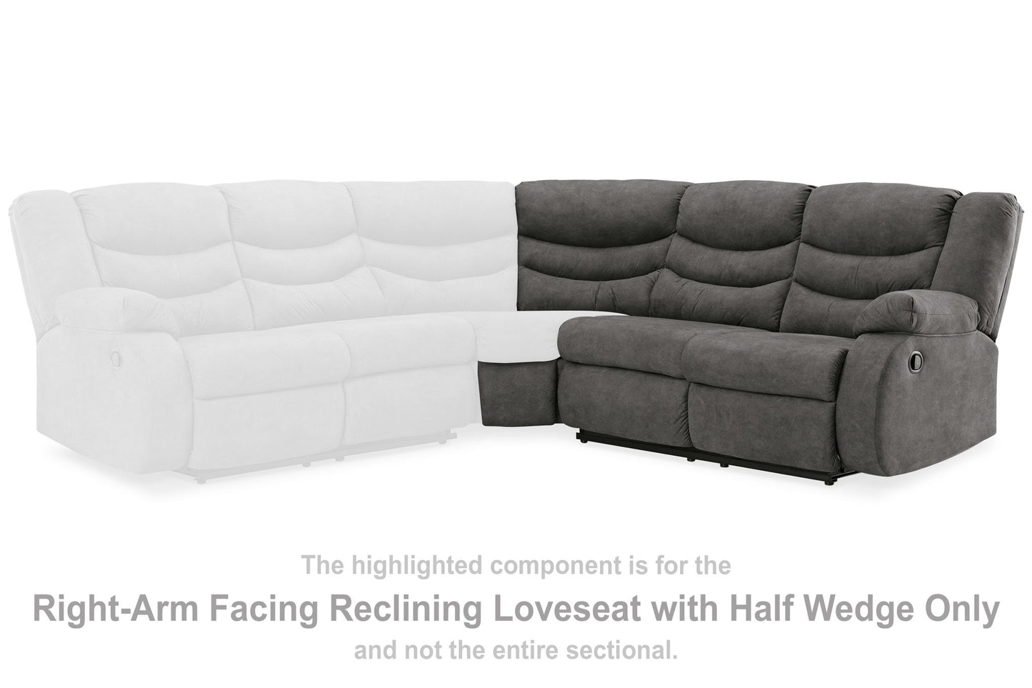Partymate - Raf Reclining Loveseat - Slate
