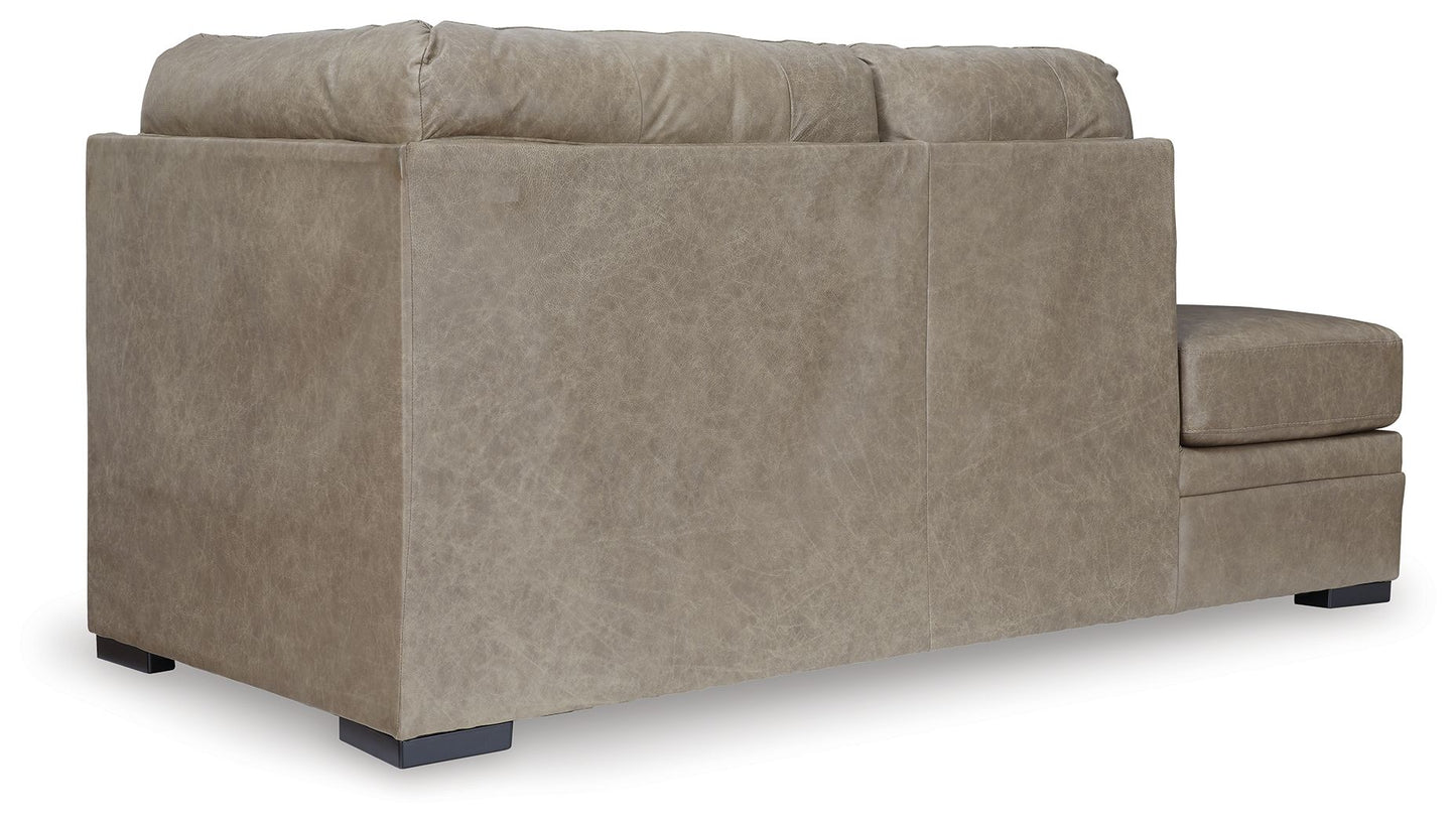 Amuleto - Laf Corner Chaise - Leather Match - Desert