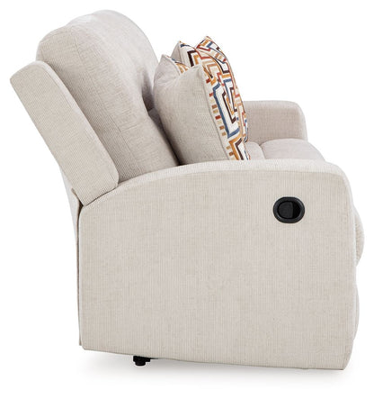Danum - 2 Seat Reclining Sofa - Fabric - Stone