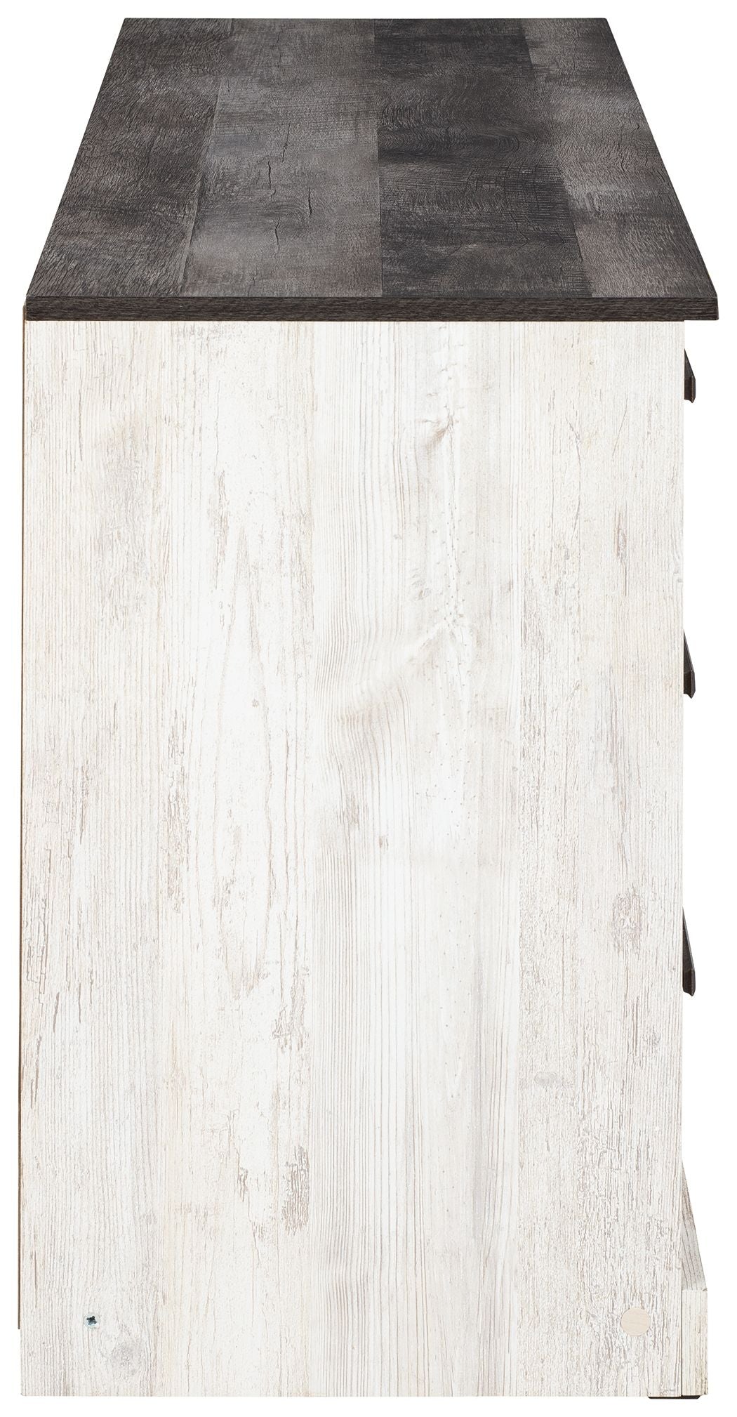 Shawburn - Six Drawer Dresser - Pewter-tone pulls - White / Black / Gray