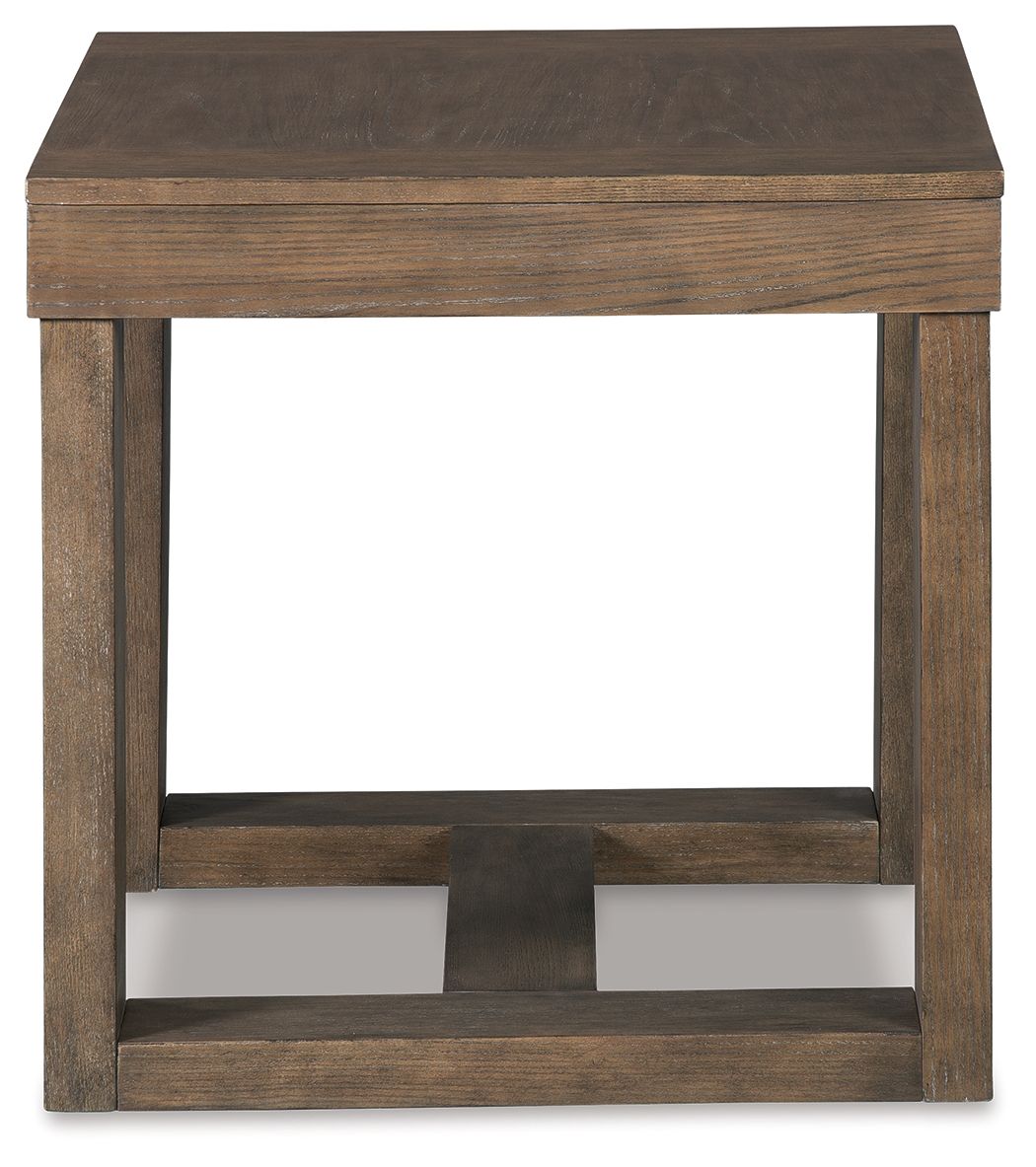 Cariton - Square End Table - Gray