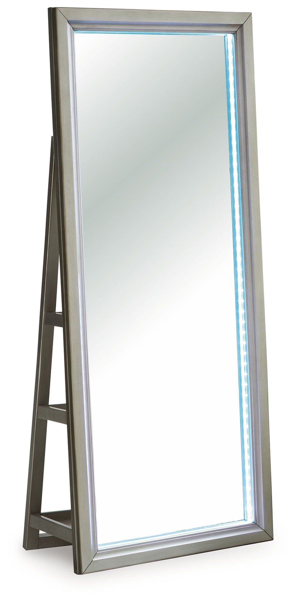Evesen - Floor Standing Mirror With Storage - Champagne