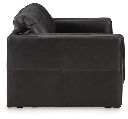 Amiata - Loveseat - Leather Match - Onyx
