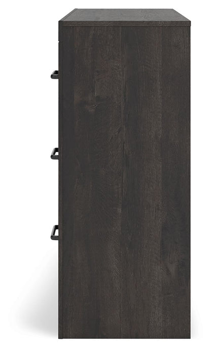 Hollivern - Six Drawer Dresser - Dark Gray