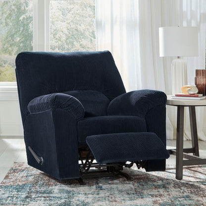 SimpleJoy - Rocker Recliner - Fabric - Navy