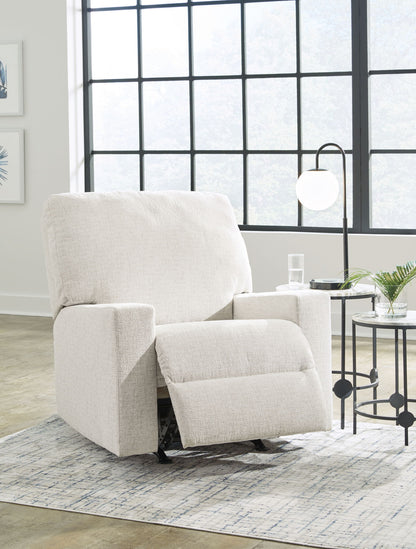 Rannis - Rocker Recliner - Fabric - Snow