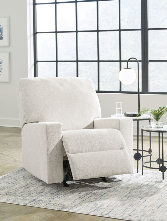 Rannis - Rocker Recliner - Fabric - Snow