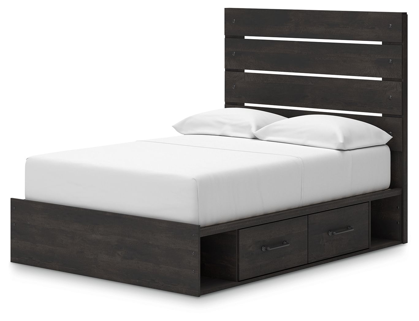 Hollivern - Panel Bed With Storage