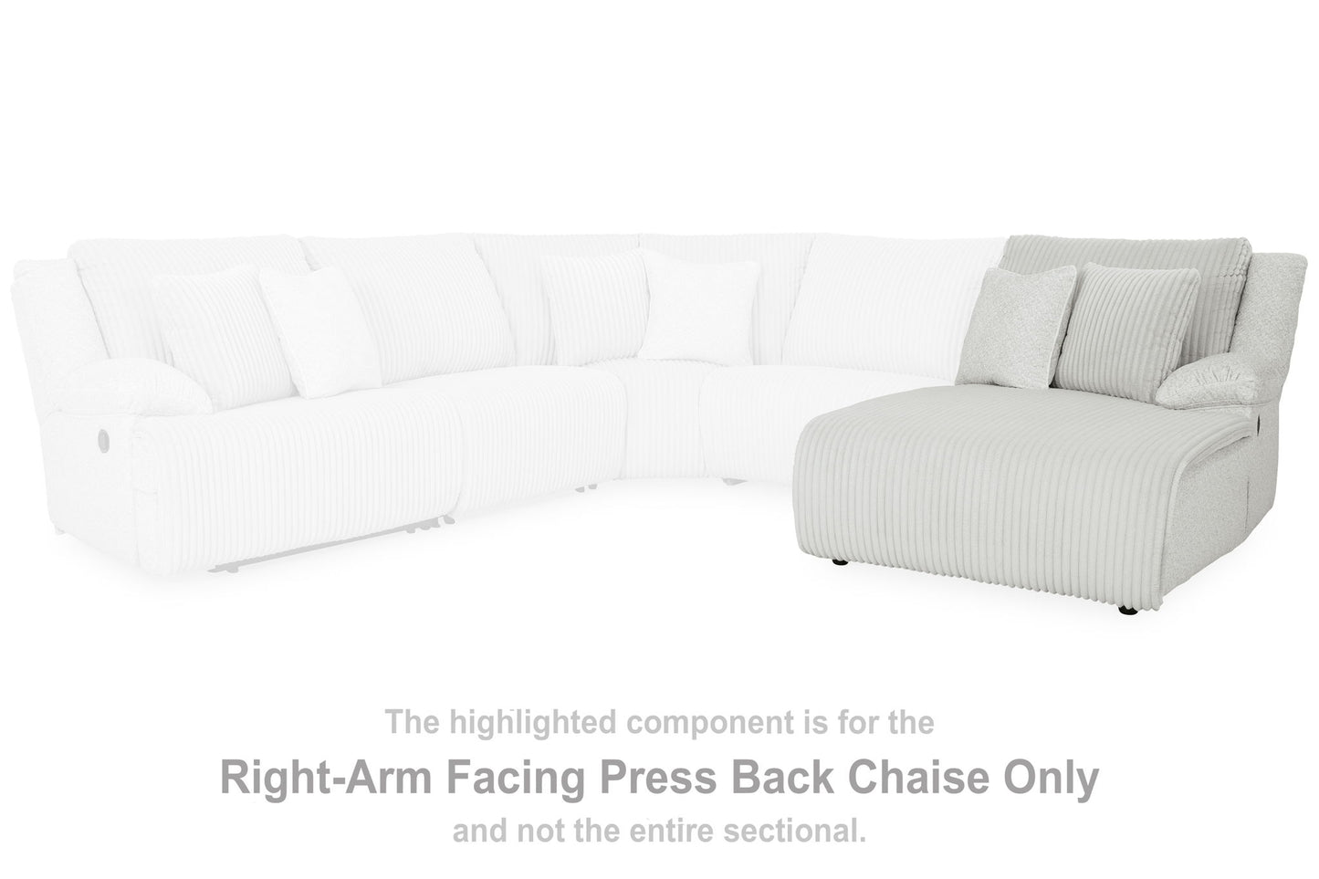 Top Tier - Raf Press Back Chaise - Fabric - Alloy