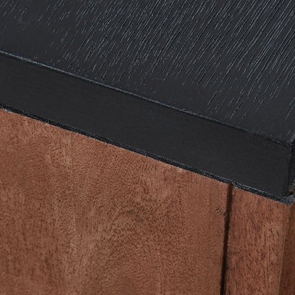 Kallari - Chair Side End Table - Warm Brown / Black