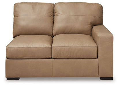 Bandon - Raf Loveseat - Leather Match - Toffee
