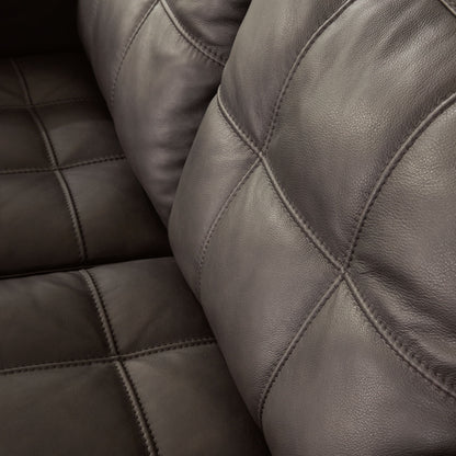 Luigi - Loveseat - Leather Match - Thunder