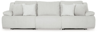 Top Tier - 3-Piece Sectional Sofa With RAF And LAF Recliner - Alloy