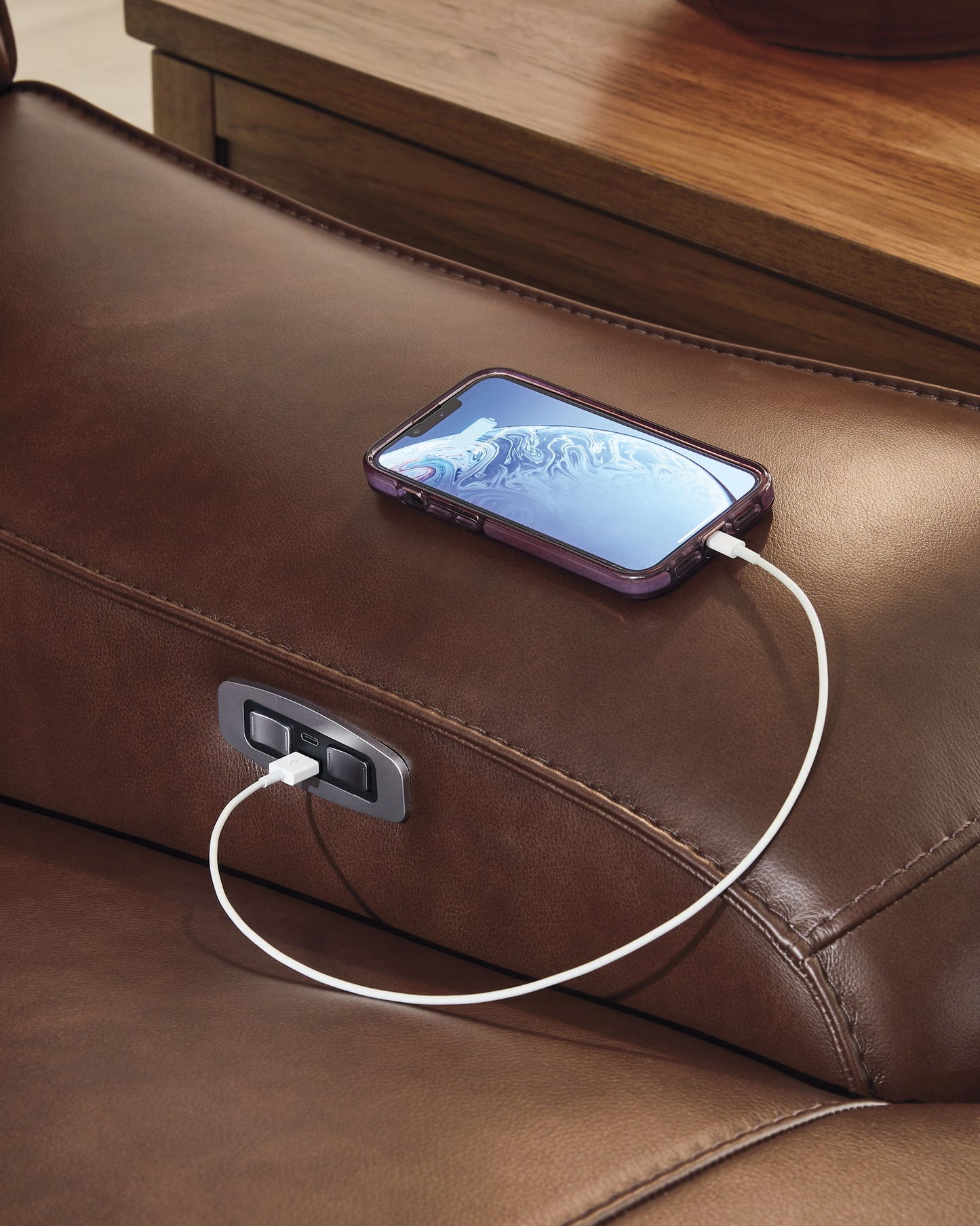 DeepWakes - 2 Seat Power Reclining Sofa With Adjustable Headrest