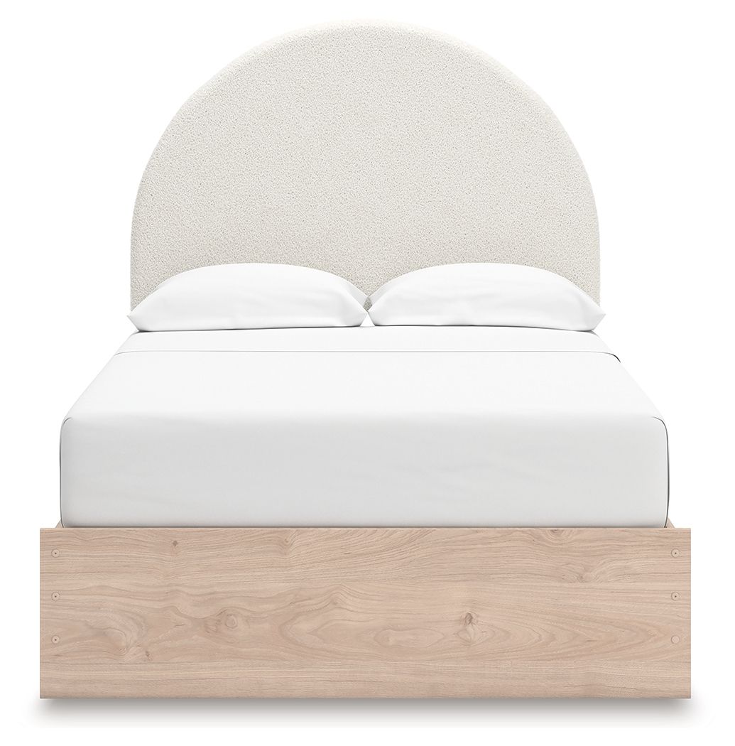 Arloster - 4 Pc. - Full Panel Storage Bed, Dresser, Mirror And Nightstand - Tan