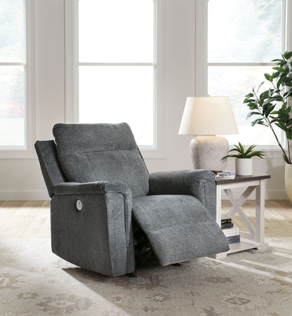 Barnsana - Power Rocker Recliner - Fabric - Gravel