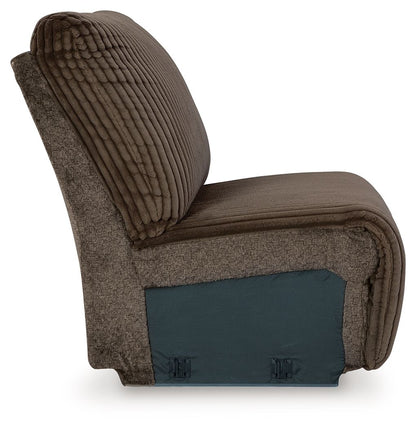 Top Tier - Armless Chair - Fabric - Chocolate