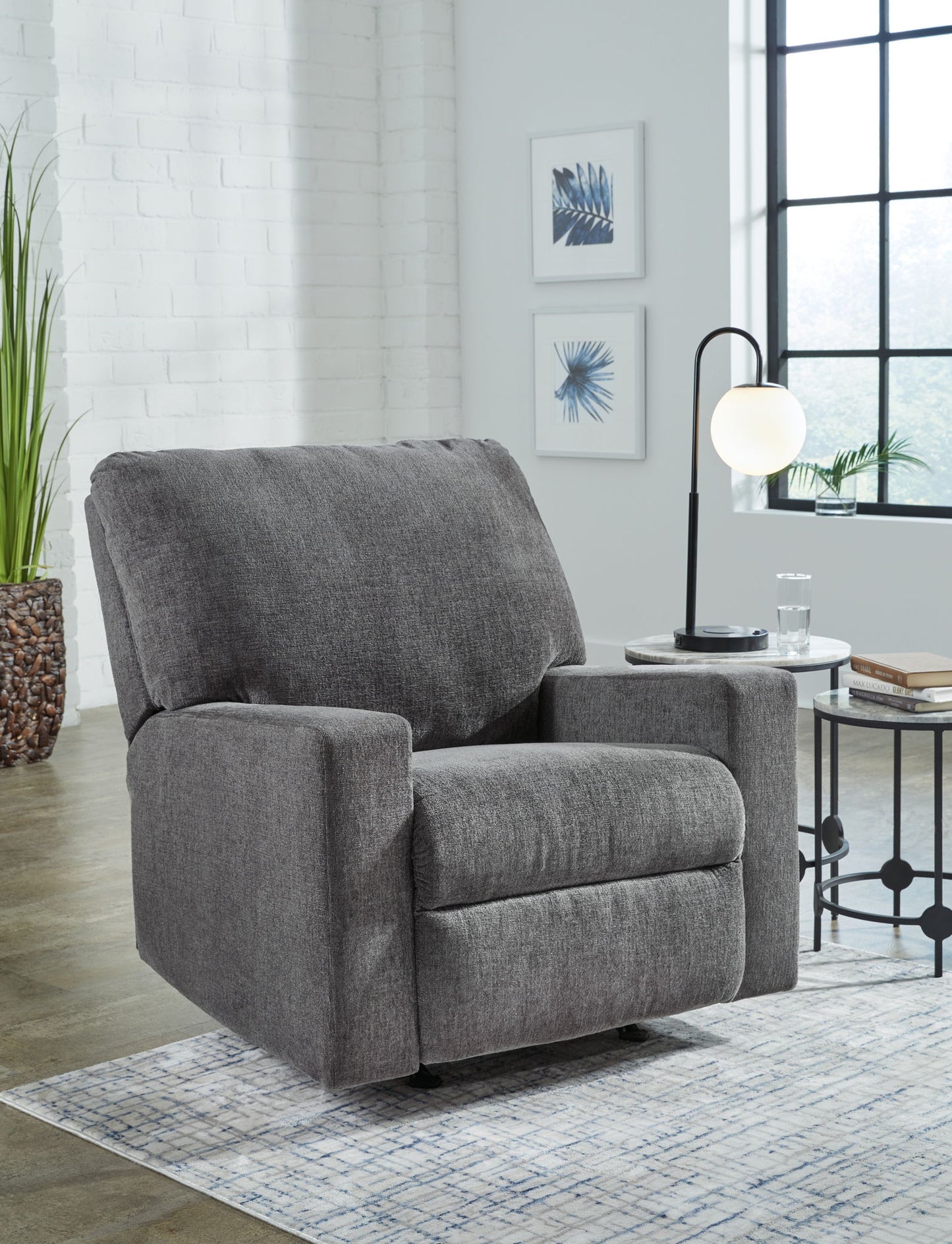 Rannis - Rocker Recliner - Fabric - Pewter