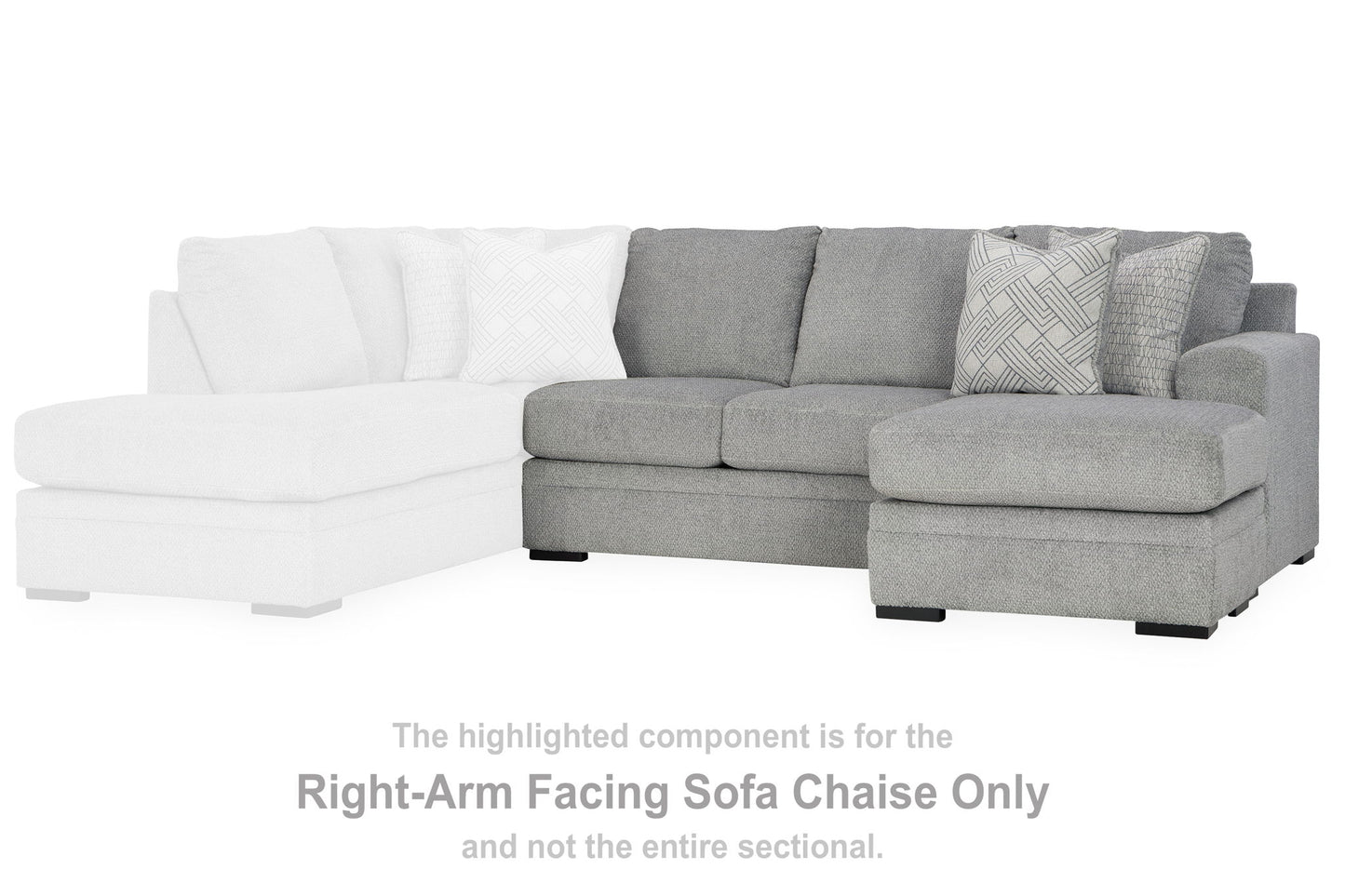 Casselbury - Raf Sofa Chaise - Cement
