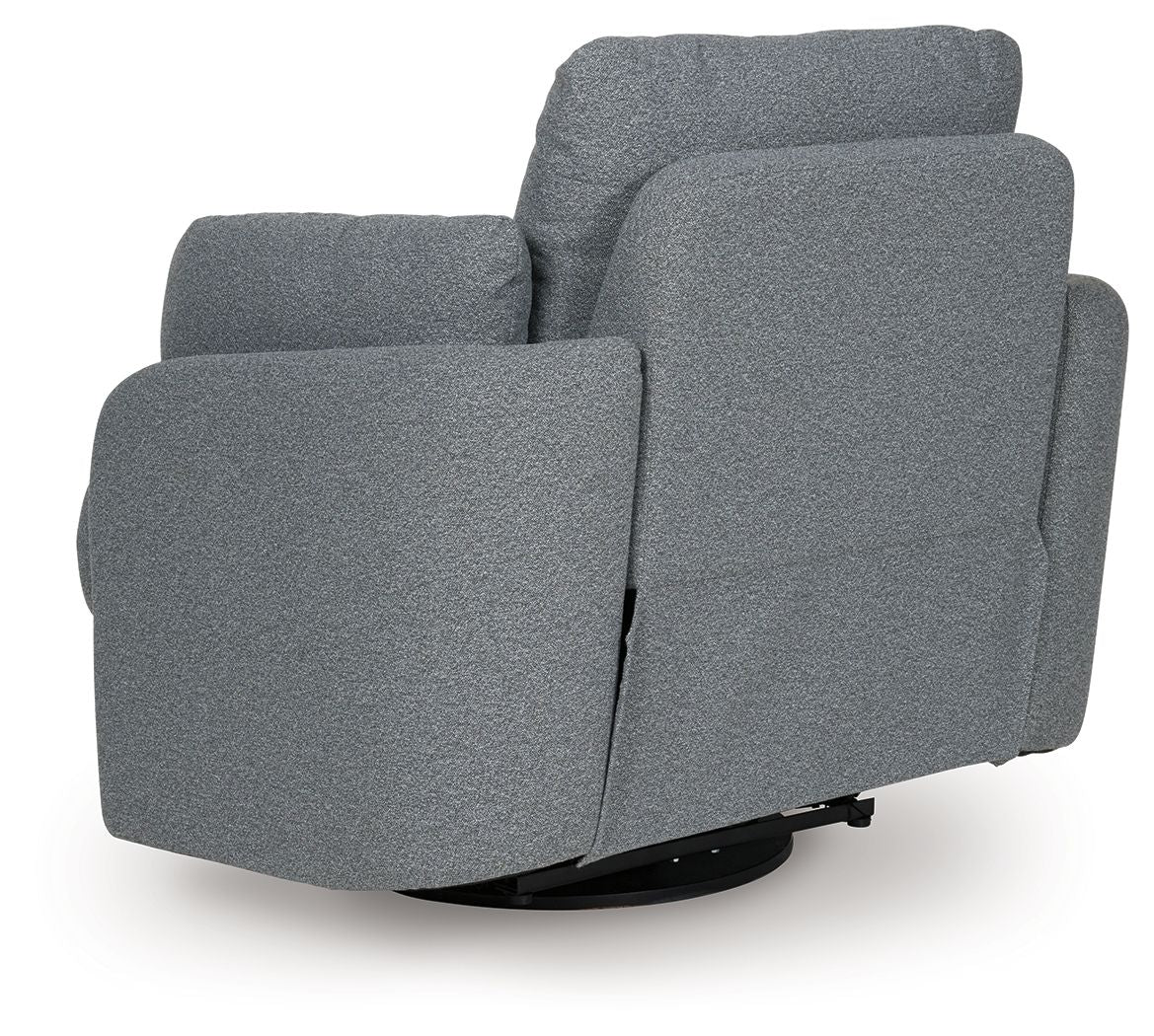 Alainmont Next-Gen Nuvella - Swivel Power Recliner - Salt And Pepper