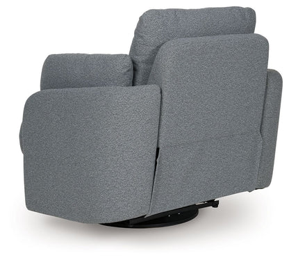 Alainmont Next-Gen Nuvella - Swivel Power Recliner - Salt And Pepper