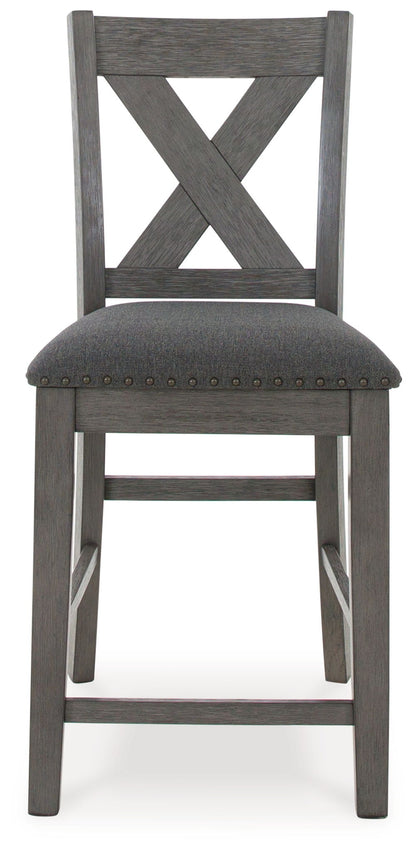 Caitbrook - Rect Drm Counter Table Set (Set of 7) - Gray