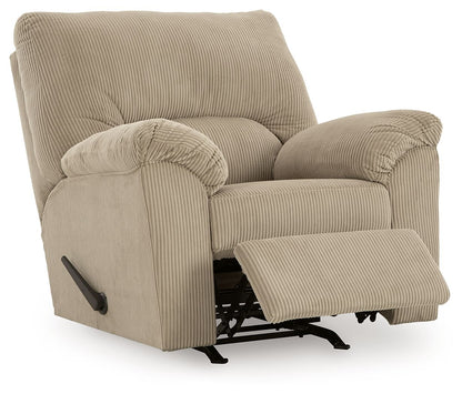 SimpleJoy - Rocker Recliner - Fabric - Sand