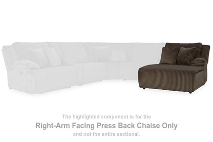 Top Tier - Raf Press Back Chaise - Fabric - Chocolate