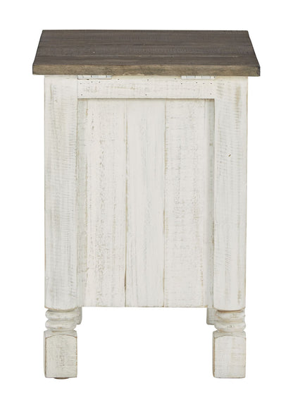 Havalance - Chair Side End Table - White / Gray