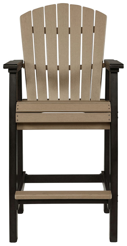 Fairen Trail - Tall Barstool (Set of 2) - Black / Driftwood