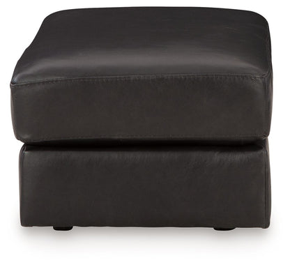 Amiata - Ottoman - Leather Match - Onyx