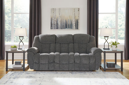 Foreside - Reclining Sofa - Fabric - Charcoal