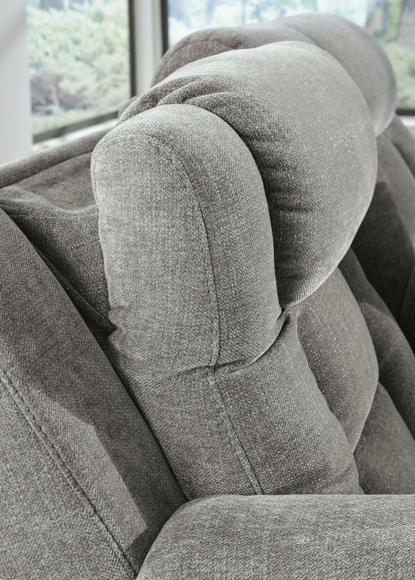 Mixed Motion - Power Reclining Loveseat With Console / Adjustable Headrest - Shadow