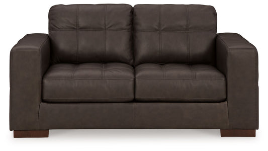Luigi - Loveseat - Leather Match - Thunder
