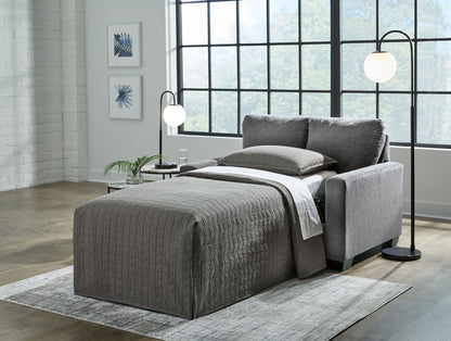 Rannis - Twin Sofa Sleeper - Fabric - Pewter