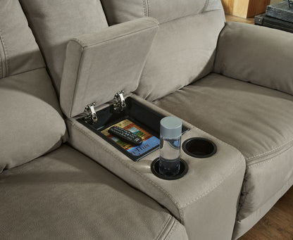 Next-Gen Gaucho - DBL REC PWR Loveseat w/Console - Putty