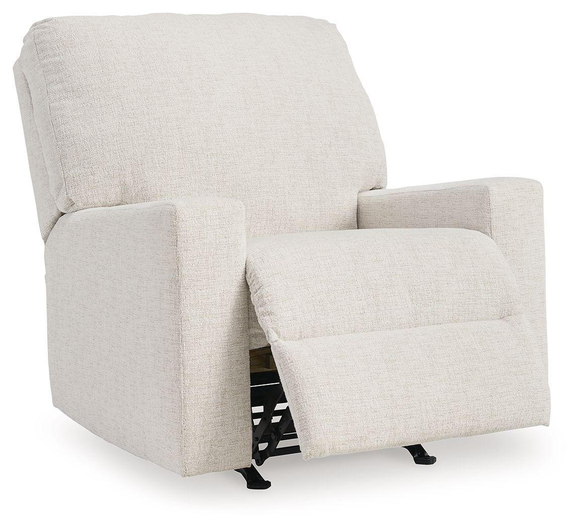 Rannis - Rocker Recliner - Fabric - Snow