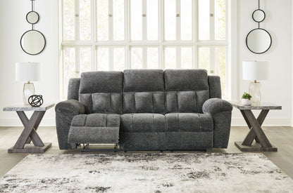 Frohn - Reclining Sofa - Fabric - Graphite