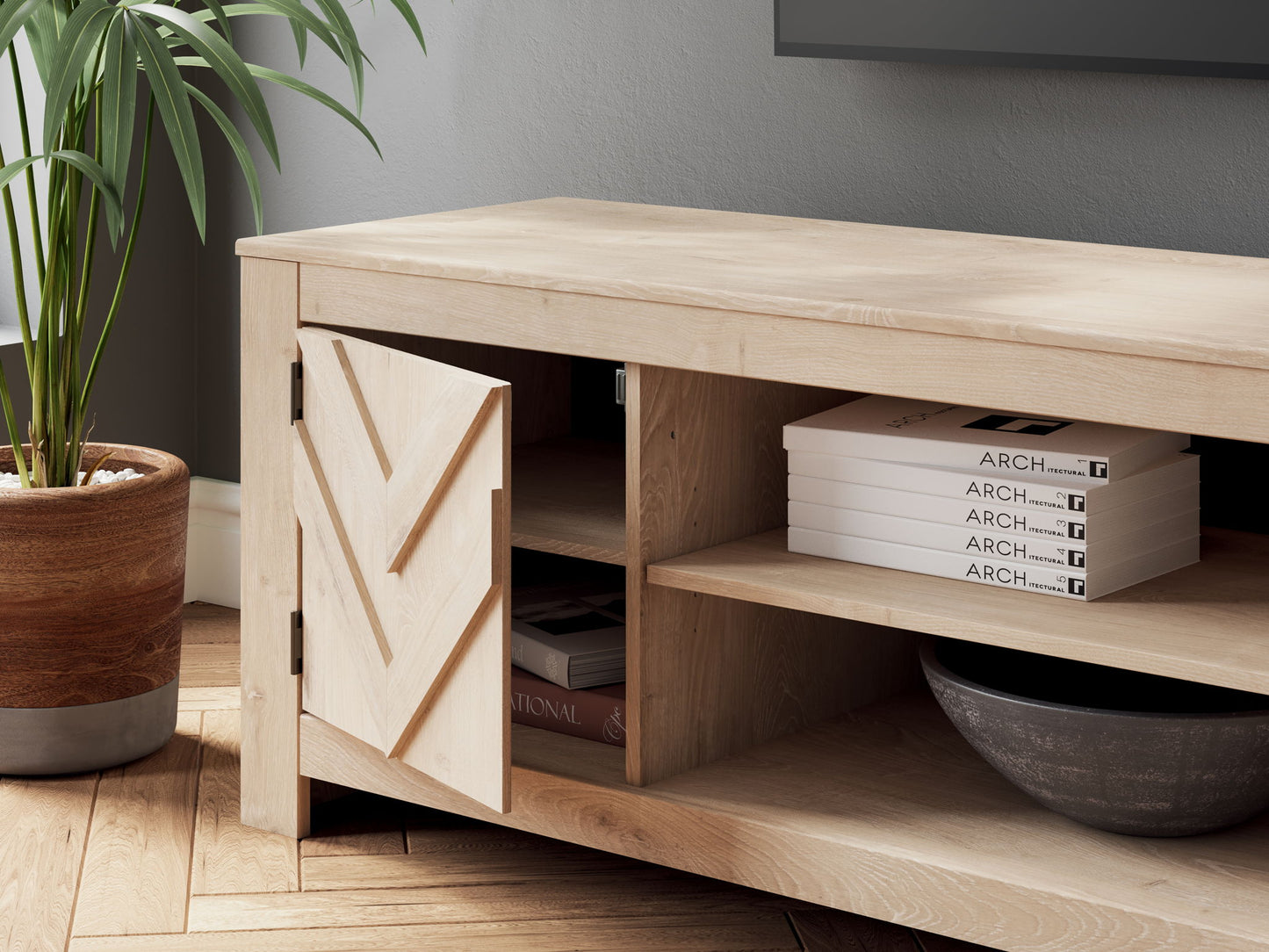 Cayboni - LG TV Stand With Fireplace Option