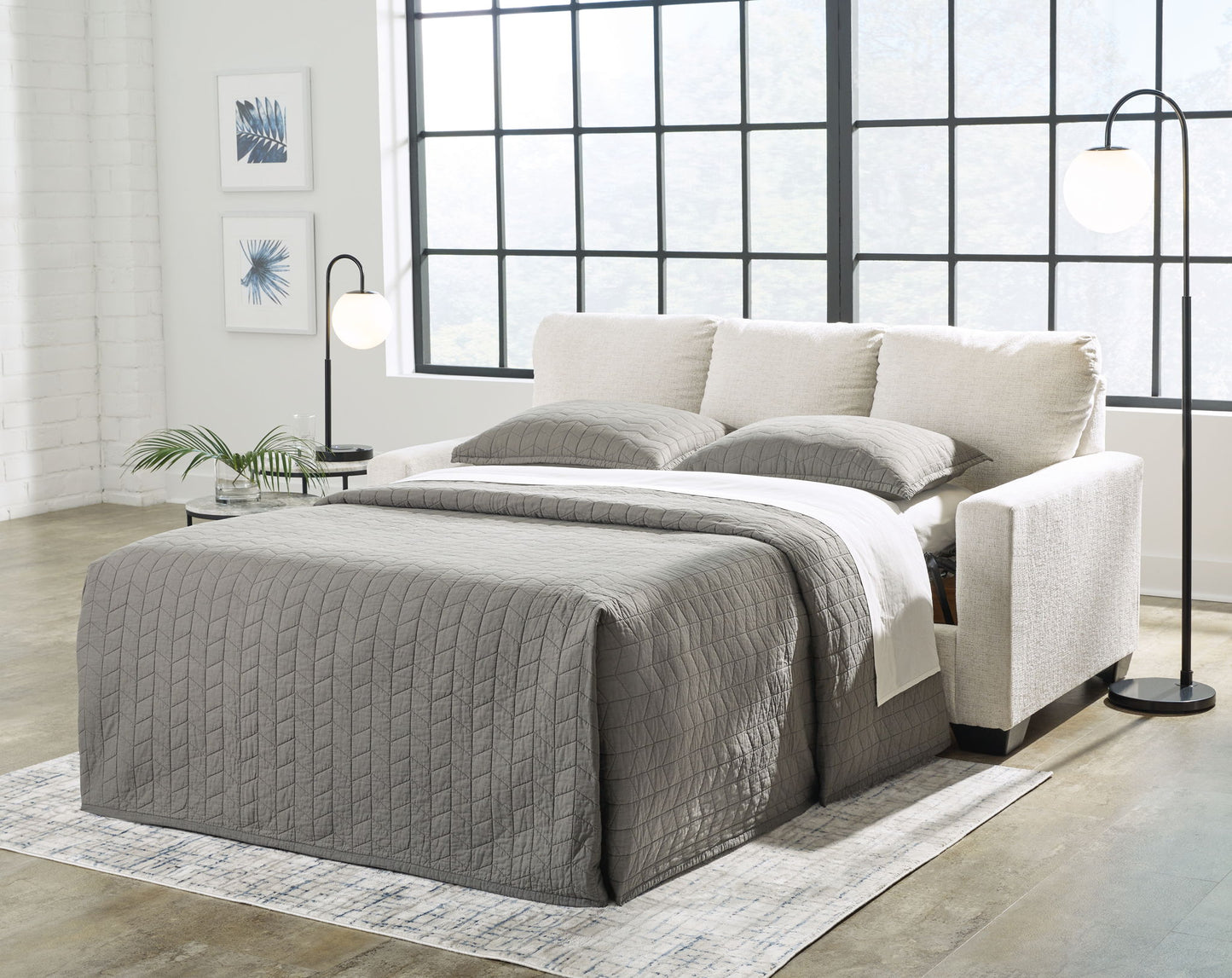 Rannis - Full Sofa Sleeper - Fabric - Snow