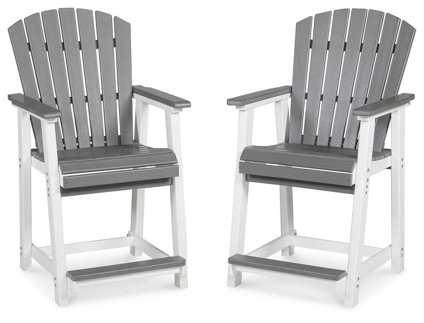 Transville - Barstool (Set of 2) - Gray / White