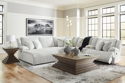 Top Tier - 6-Piece Reclining Sectional With Laf Chaise - Fabric - Alloy
