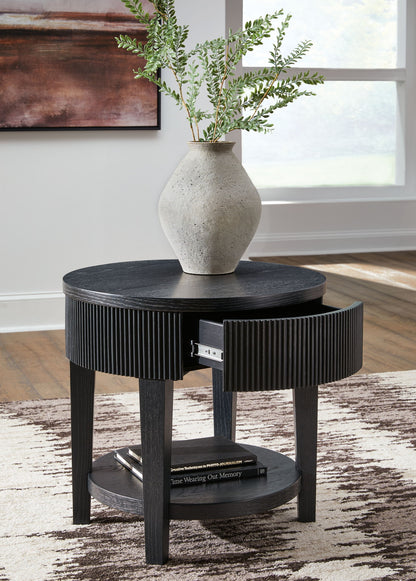 Marstream - Round End Table - Black