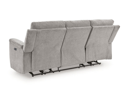 Barnsana - Power Reclining Sofa - Fabric - Ash