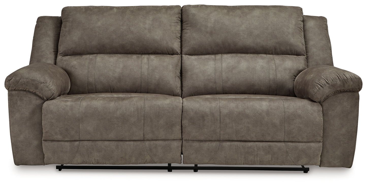 Laresview - 2 Seat Reclining Sofa - Faux Leather - Fossil