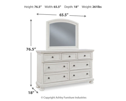 Robbinsdale - Dresser, Mirror - Antique White
