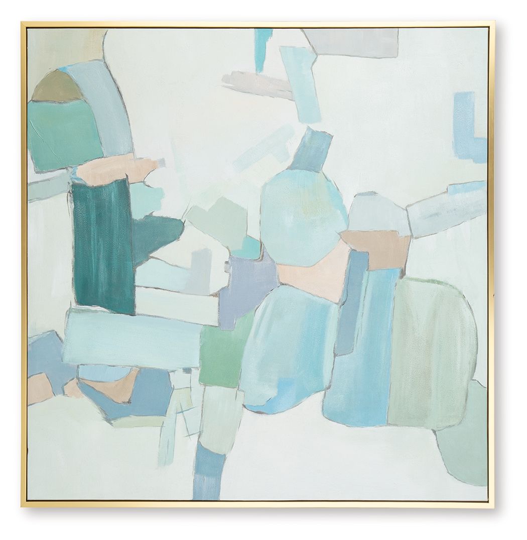 Wynburn - Wall Art - White / Blue / Green